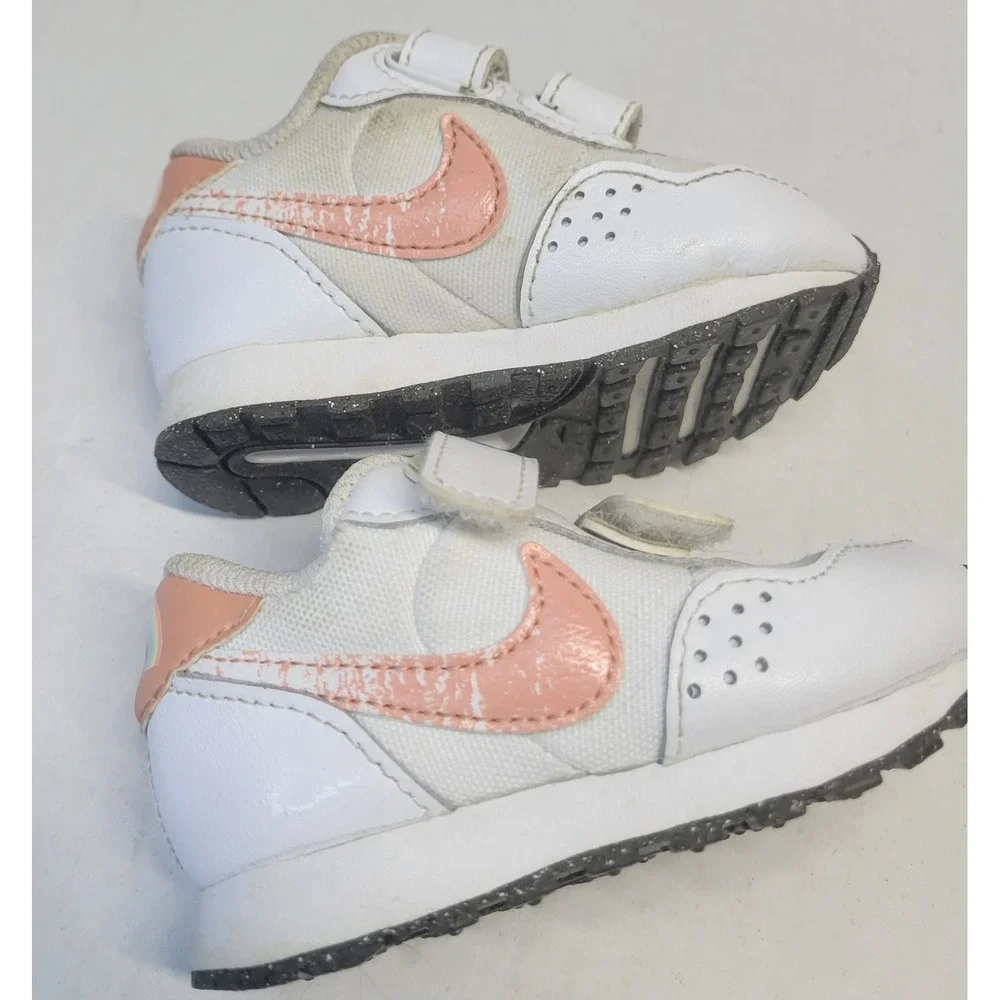 Nike MD Valiant TD Infant Sneakers White Peach Rainbow‎ DM1272-100 Size 3C